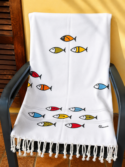  Beach towel or sarong  with little fishes