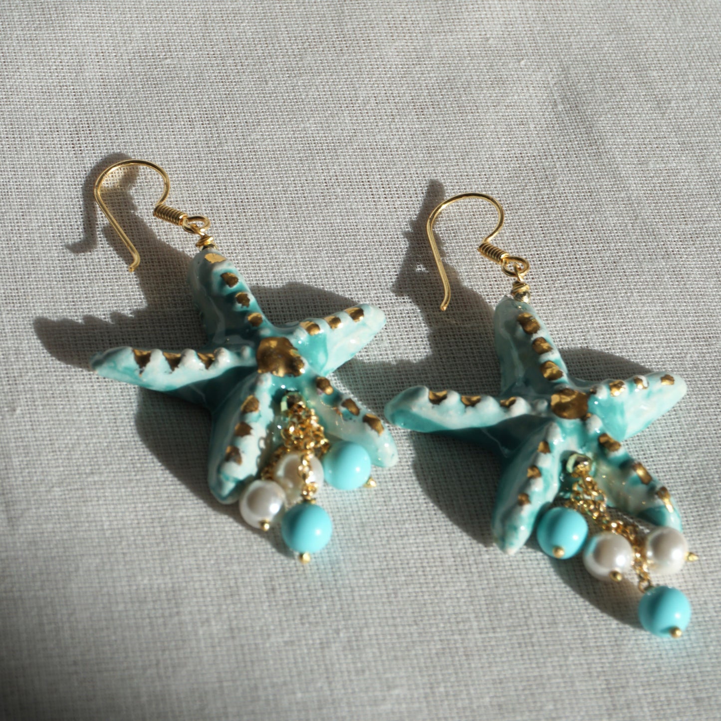 Pendientes de cerámica Estrellas de Mar