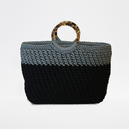 Bolso Tote Bolso Mano Carey Bolso Bahía Combi Azul Carey