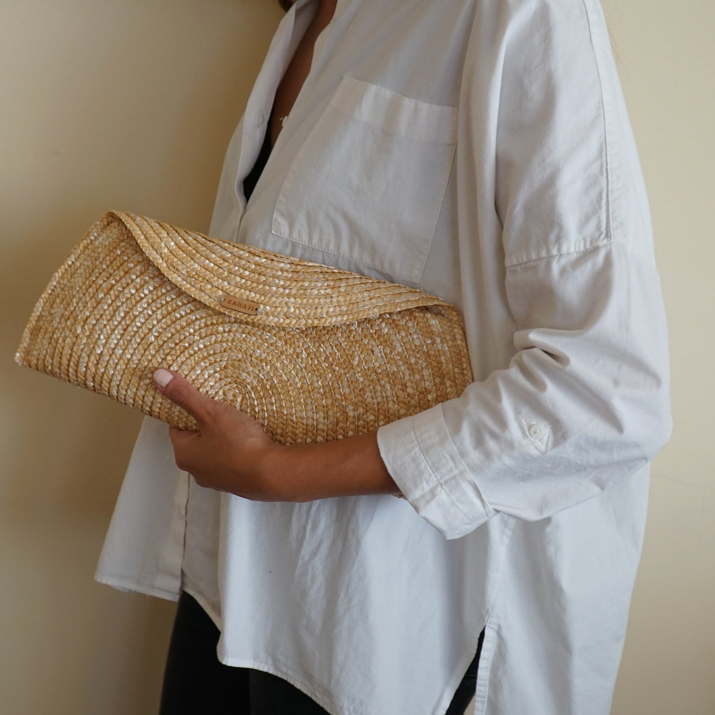 Baguette purse natural