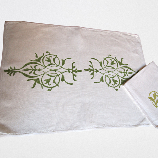 Table mat 705 acid green with napkin